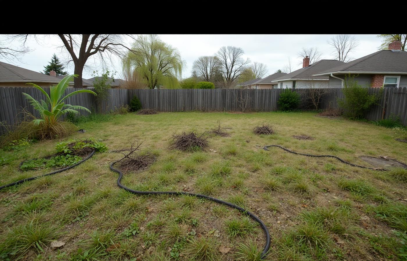 Before garden transformation